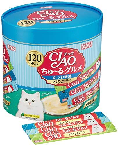 チャオ (CIAO) ちゅ~るグルメ かつお海鮮バラエティ 120本 猫用おやつ拍卖