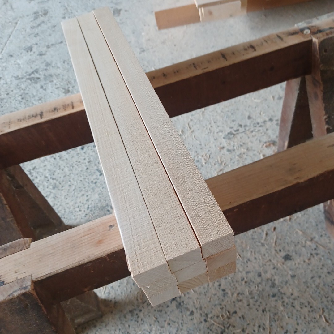 角材-1113【60×3.5×3cm】 国産ひのき 角材 9本セット 枠組み テーブル脚 木工 一枚板 無垢材 桧 檜 DIY拍卖