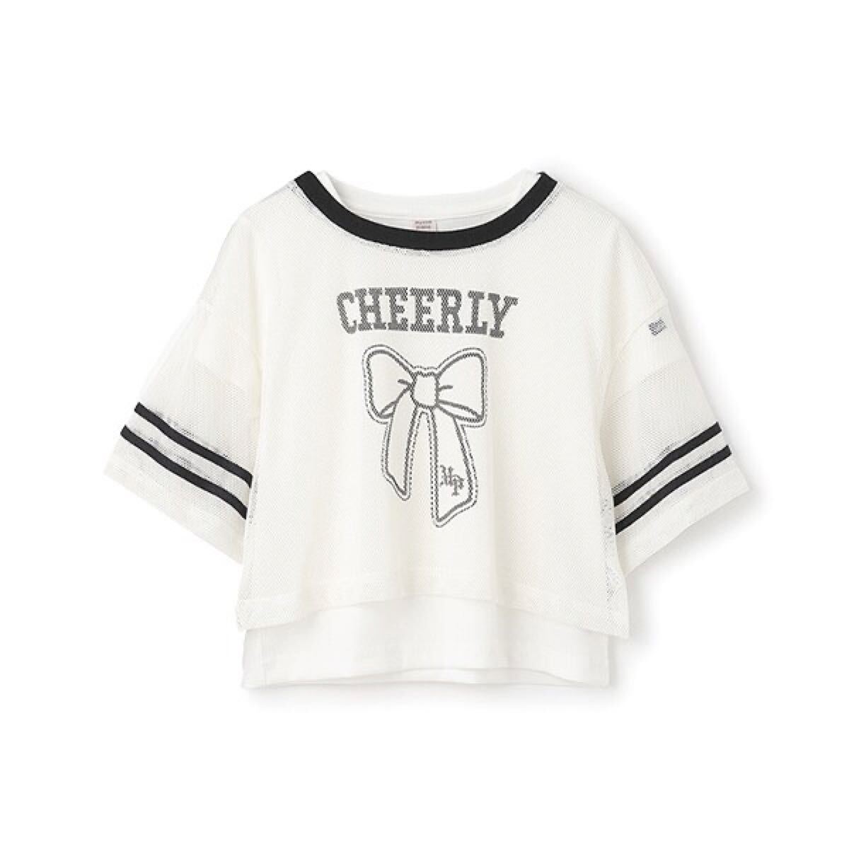 メゾピアノ新品新作タグ付きリボンメッシュTシャツセット150拍卖