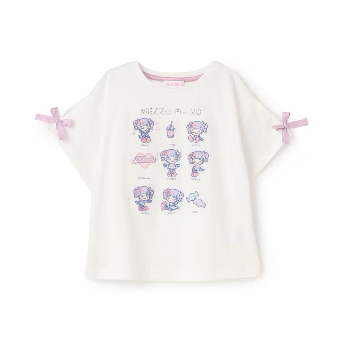 メゾピアノ新品新作タグ付き【しなこちゃん】なりきり半袖Tシャツ110拍卖