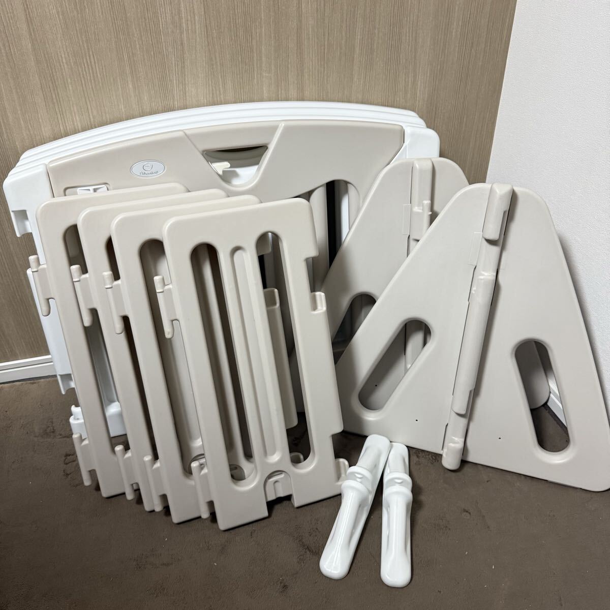 日本育児 キッズパーテーション Kids Land 2way ラテ Latte拍卖