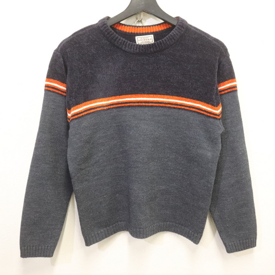 i651 2000年代製 ARIZONA アクリルニットセーター■00s 表記Mサイズ レディース ネイビー マルチカラー アメカジ ストリート 古着 激安 90s拍卖