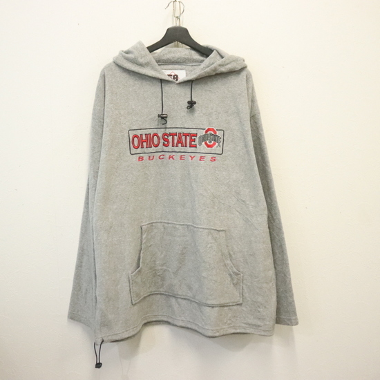 n958 2000年代製 58 フリースパーカー■00s 表記XLサイズ グレー フーディー カレッジ アメカジ ストリート 古着 激安 古着卸 ヴィンテージ拍卖