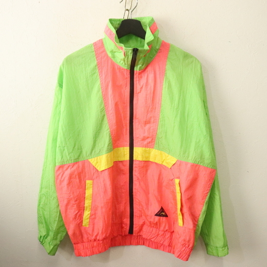 j156 80sビンテージ MISTYVALLEY ナイロンブルゾン■1980年代製 表記Mサイズ グリーン フーディー フルジップ アメカジ ストリート 古着 拍卖