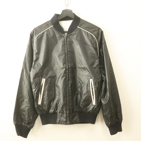P265 80sビンテージ Pegasus ナイロン リバーシブルブルゾン■1980年代製 表記Mサイズ 黒 白 ジャケット アメカジ ストリート 古着 激安拍卖