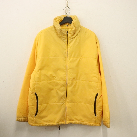 Q950 2000年代製 NAUTICA ノーチカ 中綿ジャケット■00s 表記Lサイズ イエロー 黄色 無地 アメカジ ストリート 古着 激安 希少 古着卸 90s拍卖