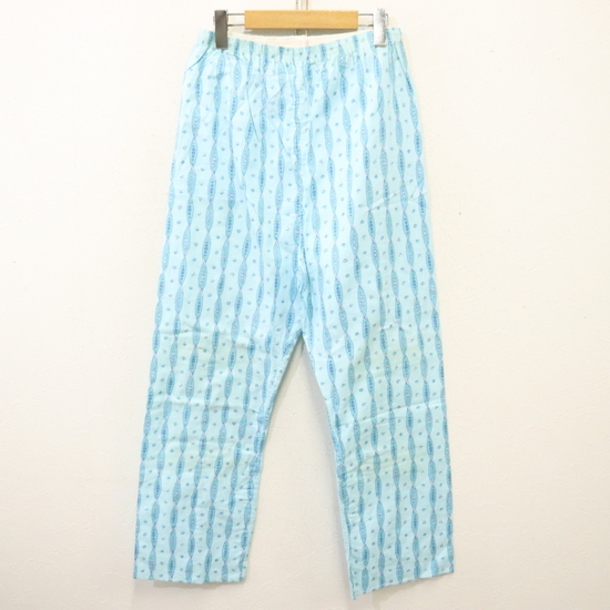 a942 70sビンテージ パジャマパンツ コットン フラワー ストライプ■1970年代製 表記32サイズ イージーパンツ 花柄 古着 アメカジ 70s 80s拍卖
