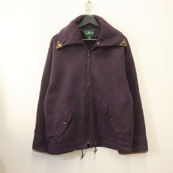 W890 90sビンテージ HuntCiub フリースジャケット■1990年代製 表記Sサイズ パープル フルジップ アメカジ ストリート 古着 古着卸 激安拍卖