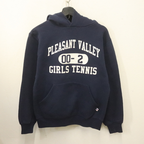 W902 2000年代製 ラッセル スウェットパーカー■00s 表記Sサイズ ネイビー フーディー カレッジ アメカジ ストリート 古着 古着卸 激安拍卖