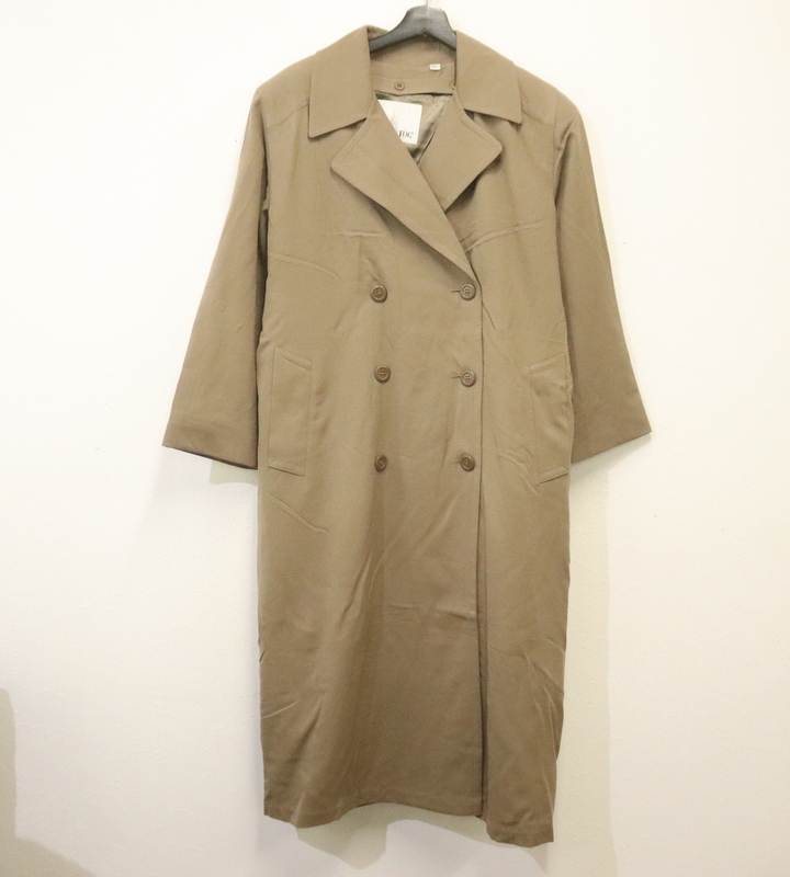 L76 90sビンテージ LONDONFOG ロンドンフォグ トレンチコート USA製■1990年代製 表記6サイズ レディース ブラウン ロングコート拍卖