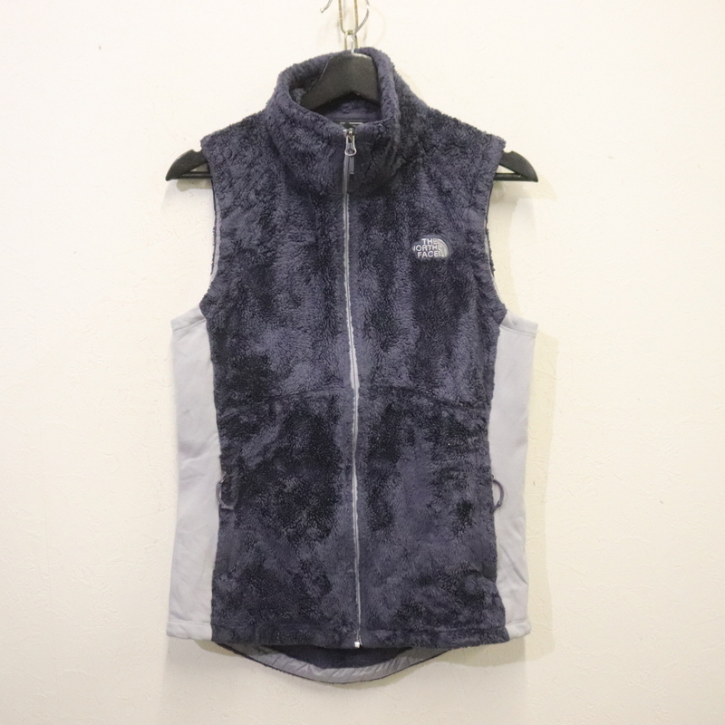 R810 2000年代製 ノースフェイス フリースベスト■00s 表記Mサイズ レディース ネイビー ワンポイントロゴ アメカジ ストリート 古着 90s拍卖