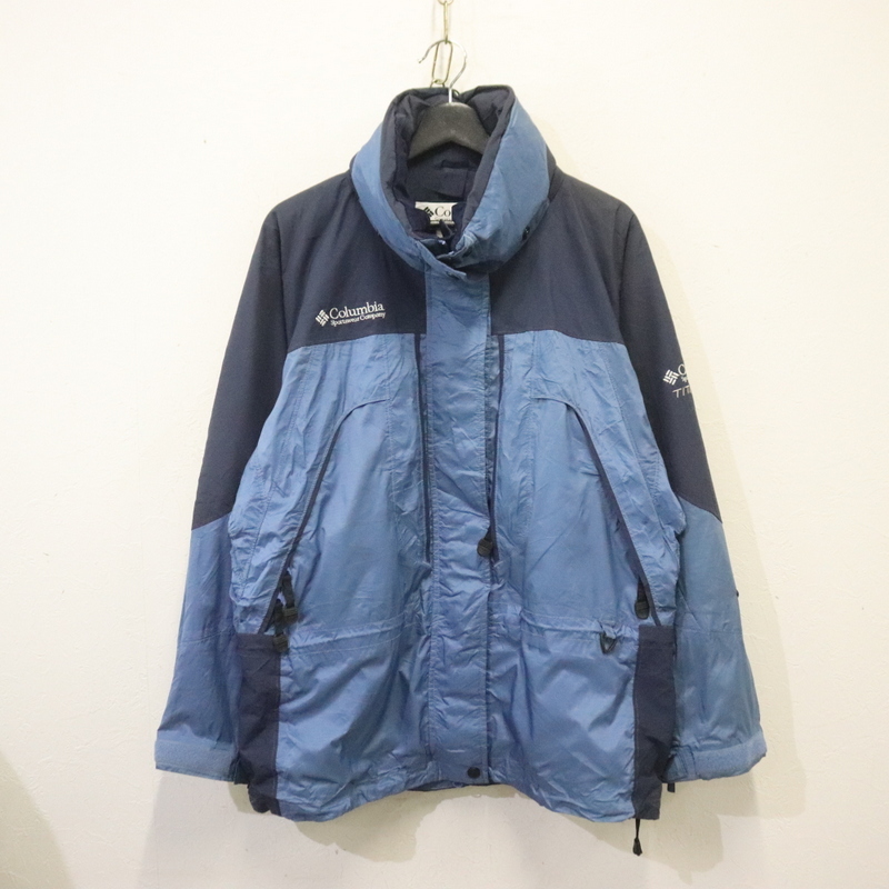 m231 2000年製 Columbia コロンビア ナイロンジャケット■00s 表記Mサイズ レディース ブルー 青 アメカジ ストリート 古着 古着卸 激安拍卖