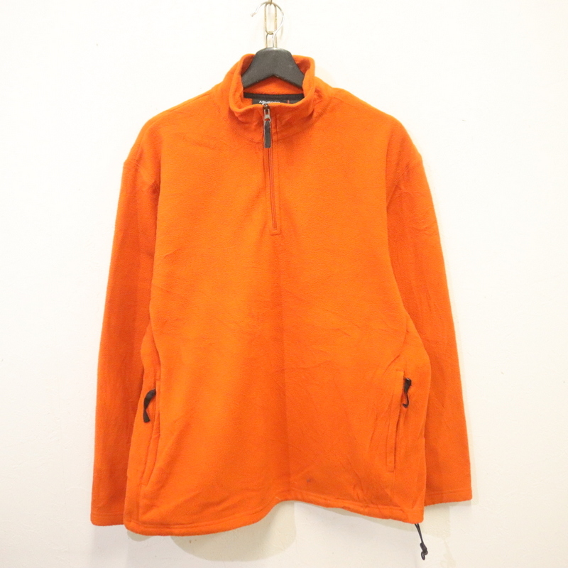 r469 90sビンテージ ASHFORDSPORT ハーフジップ フリースジャケット■1990年代製 表記Mサイズ オレンジ プルオーバー アメカジ ストリート拍卖