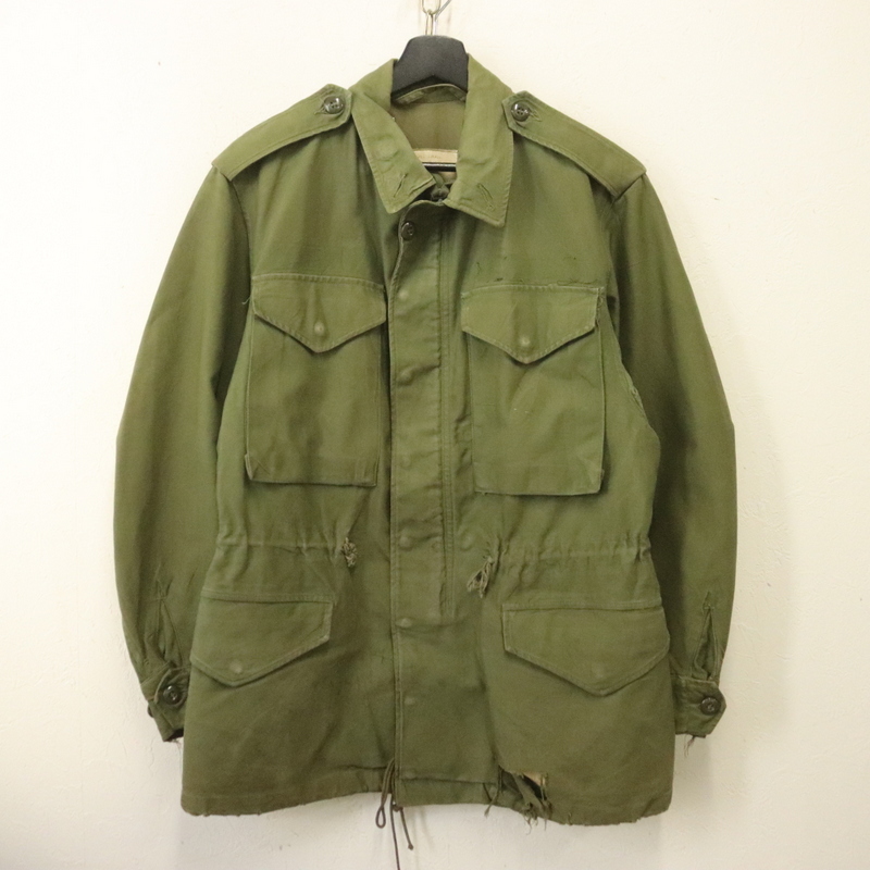 r486 50sビンテージ U.S.ARMY フィールドジャケット M-51■1950年代製 表記Sサイズ グリーン ミリタリー アメカジ ストリート 古着卸 60s拍卖