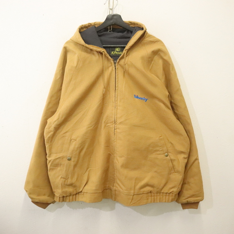 y459 80sビンテージ XProducts ダックパーカー USA製■1980年代製 表記2XLサイズ ブラウン 裏地メッシュ JKT アメカジ ストリート 古着 70s拍卖