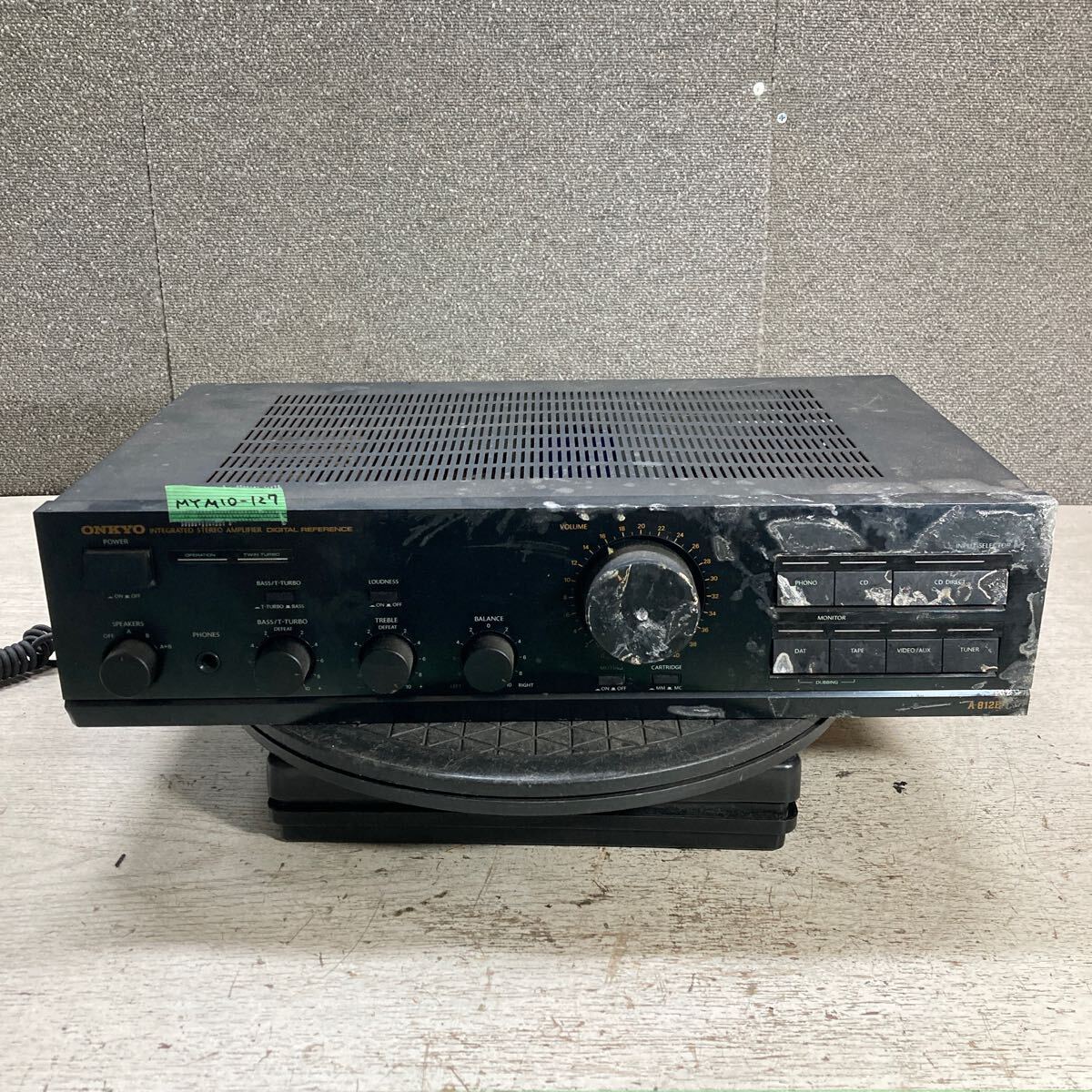 MYM10-127 激安 ONKYO INTEGRATED STEREO AMPLIFIER A-812EX 115W 通電未確認 中古現状品 ※3回再出品で処分拍卖