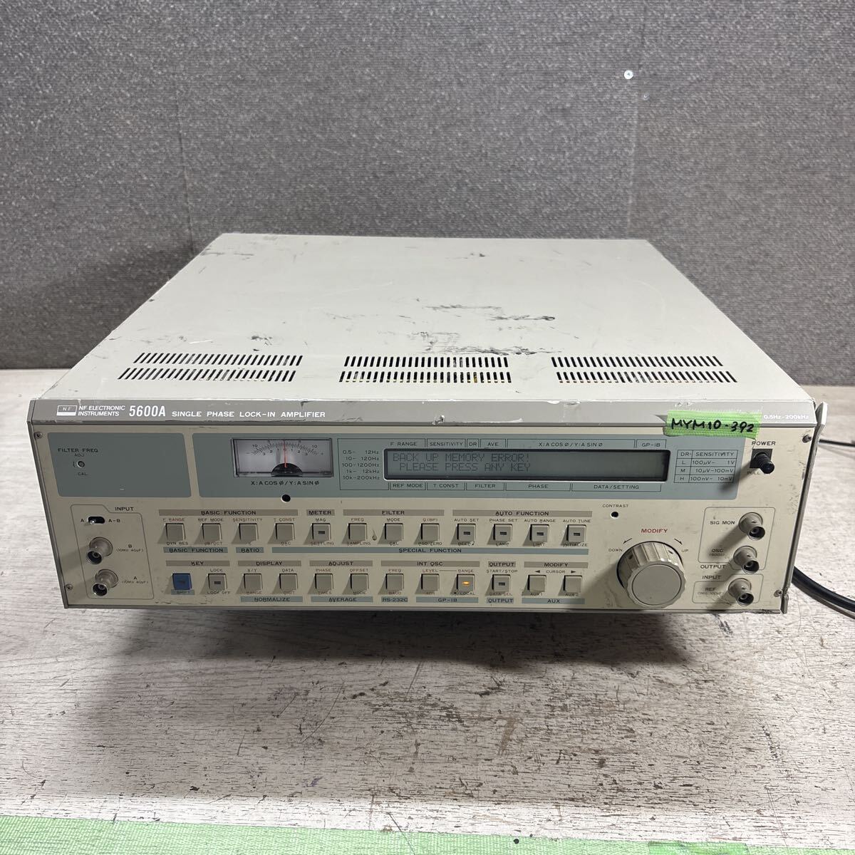 MYM10-392 激安 NF ELECTRONIC 5600A SINGLE PHASE LOCK-IN AMPLIFIER 通電、電源オン、オフOK 中古現状品 ※3回再出品で処分拍卖