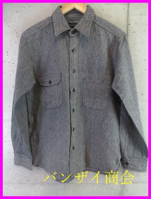 5001b4◆良品です◆ヴィンテージ風◆SHIPS シップス GENERAL SUPPLY 厚手 長袖ワークシャツ/ミリタリージャケット/ブルゾン/パンツ拍卖