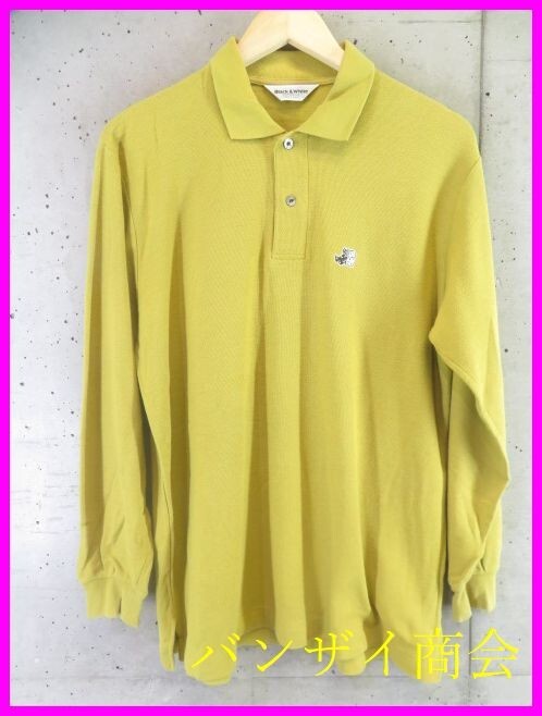 【送料300円可】6001b15◆お洒落◆BLACK&WHITE ブラックアンドホワイト 長袖ポロシャツ L/ゴルフジャケット/ニットセーター/パンツ/ベスト拍卖