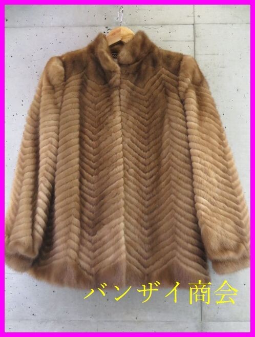 8001b6◆最高級◆本毛皮◆MINK ミンクファー コート ジャケット 13号/ベスト/パールミンク/サファイアミンク/レディース/女性/婦人 拍卖
