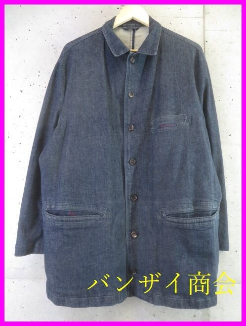 1101b16◆良品です◆日本製◆Papas パパス ストレッチ デニムジャケット L/カバーオール/ジージャン/ポロシャツ/スウェットトレーナー拍卖