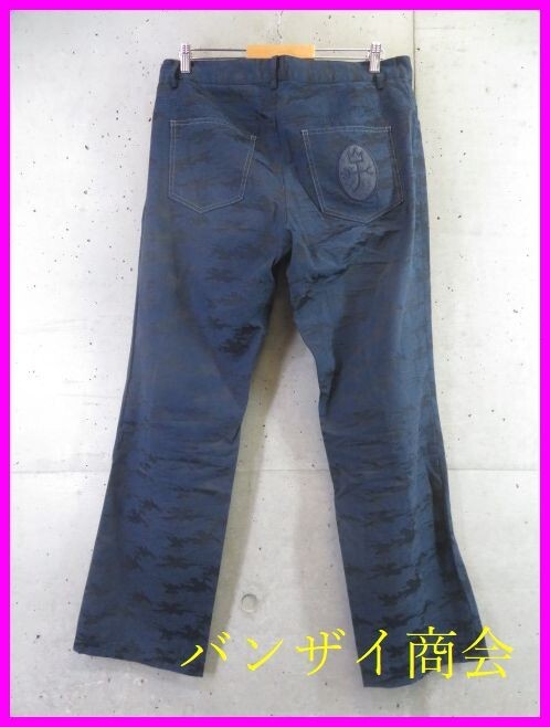 4101b19◆良品です◆90cm◆CASTELBAJAC カステルバジャック 家紋柄 迷彩カモフラージュ ストレッチパンツ 50/ジャケット/ポロシャツ/ニット拍卖