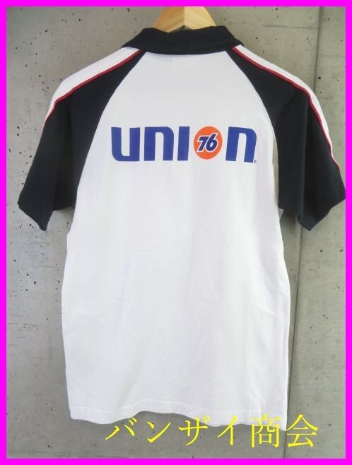 【送料300円可】5201b10◆良品です◆76 Lubricants ルブリカンツ 半袖ポロシャツ M/レーシングジャケット/ヴィンテージ風/ワークシャツ拍卖