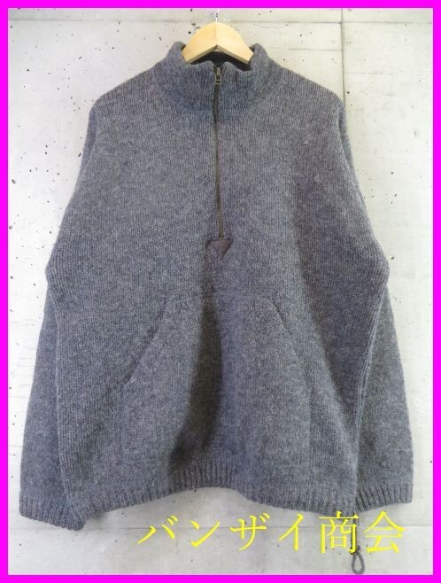 9201b15◆90sヴィンテージ◆L.L.Bean エルエルビーン ハーフジップ ウールニットセーター M/アウトドアジャケットマウンテンパーカーパンツ拍卖