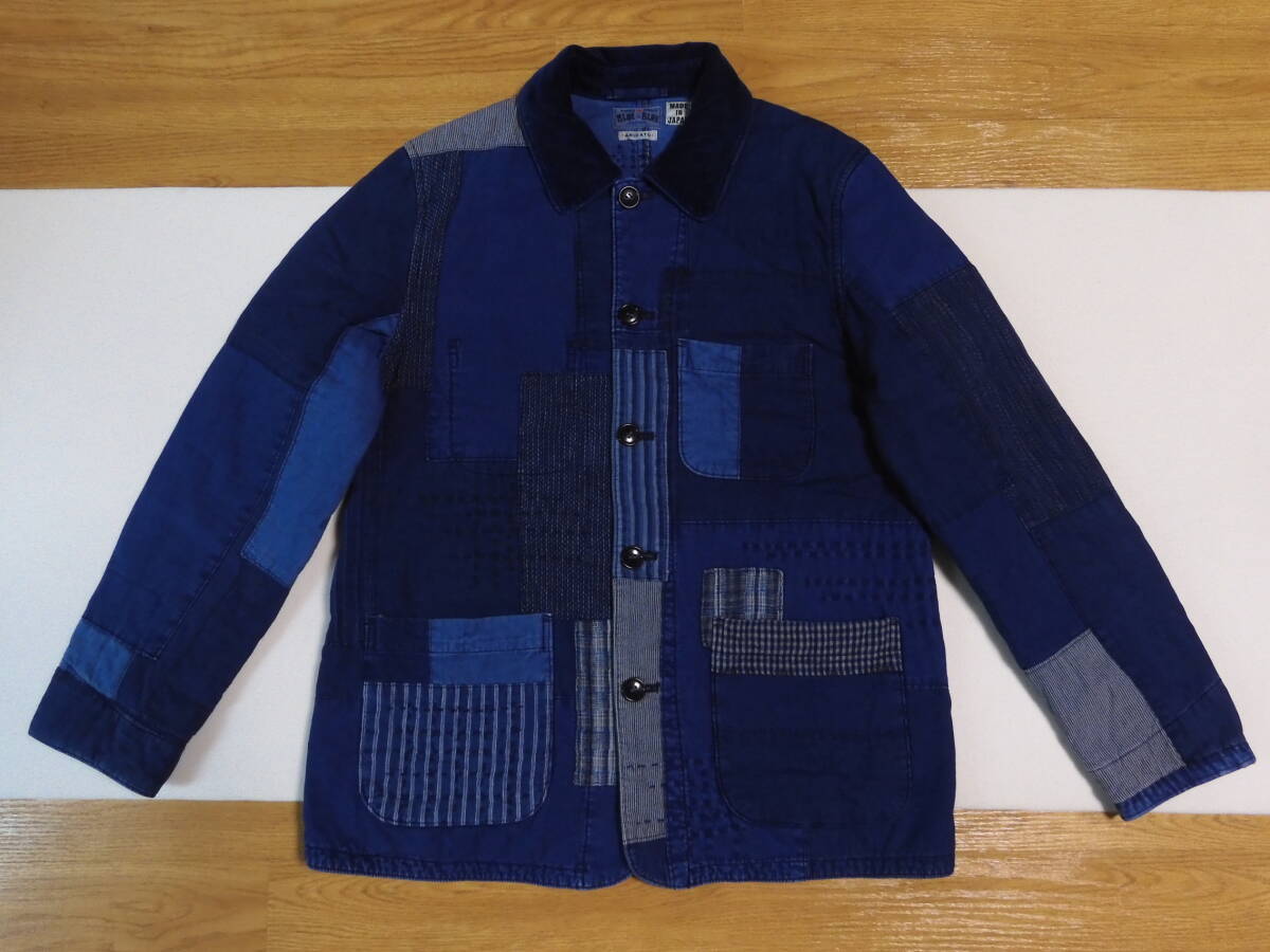 BLUE BLUE インディゴ パッチワーク カバーオール (3)拍卖