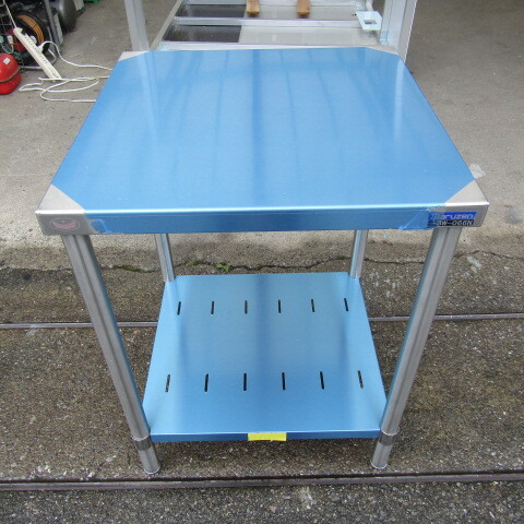 【埼玉発】【未使用品キズあり】マルゼン ステンレス製 作業台 BW-066N 正方形 W600×D600×H780mm★7-1016拍卖