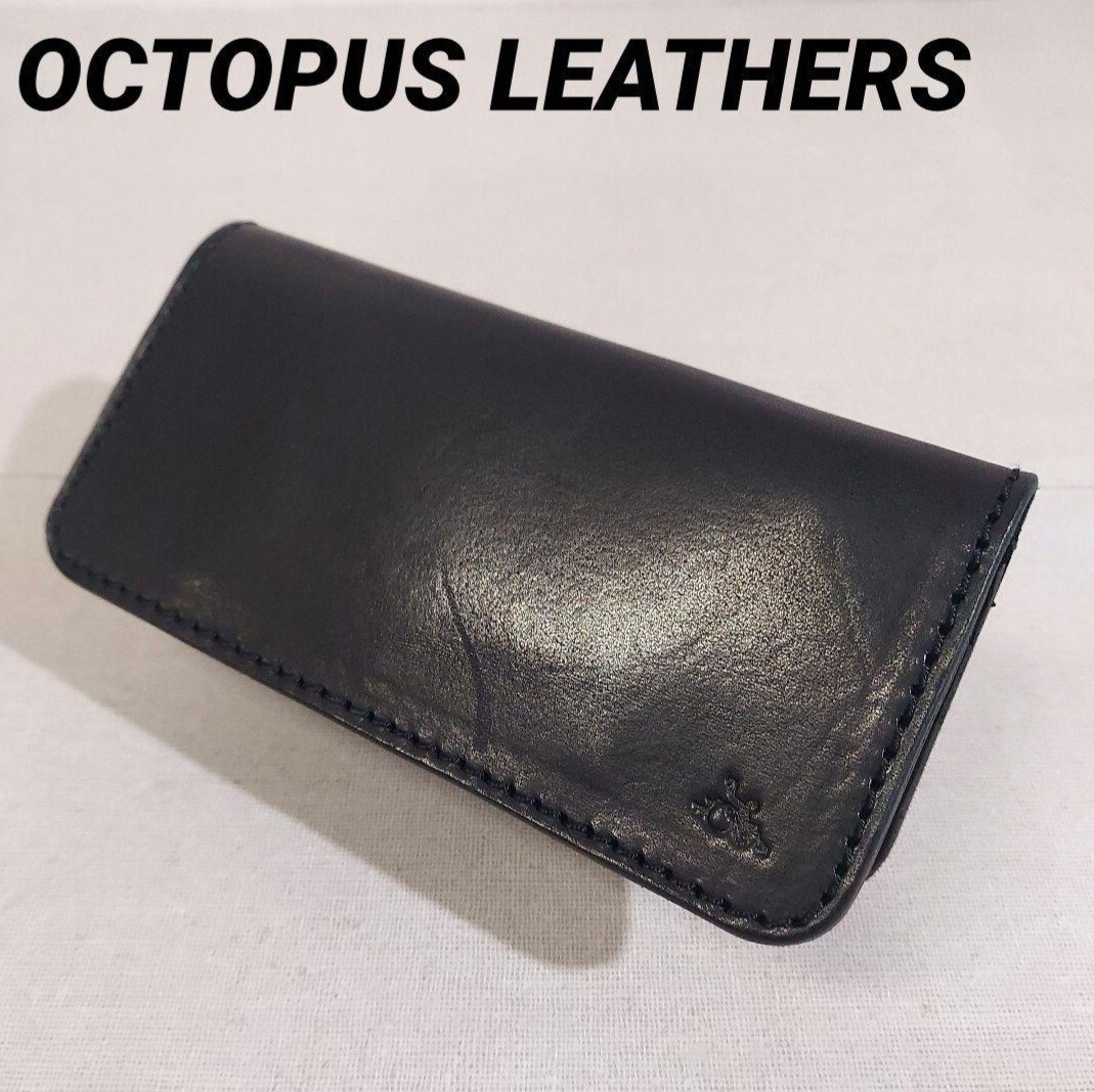 ユーズド オクトパスレザース TYPE-2 栃木レザー 日本製 バイカーズ ロングウォレット トラッカーウォレット 牛革 長財布 ブラック拍卖