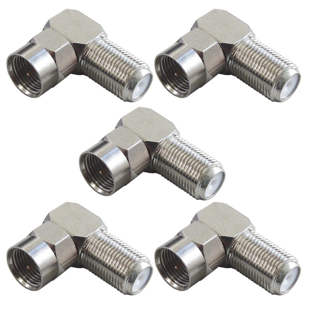 アンテナケーブル L型変換アダプター ネジタイプ 5個セット VM-4005-5P拍卖