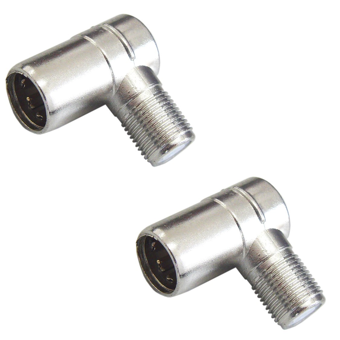 4K8K放送対応 アンテナケーブル L型変換アダプター F型-プッシュ式 2個セット C-112 爆買拍卖