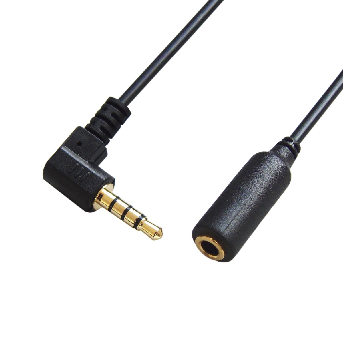 F-FACTORY 3.5mm L型 4極 ステレオミニ延長ケーブル (オス. メス) 2m ヘッドホン/イヤホン AUX延長ケーブル FNT-M429L-20 爆買拍卖