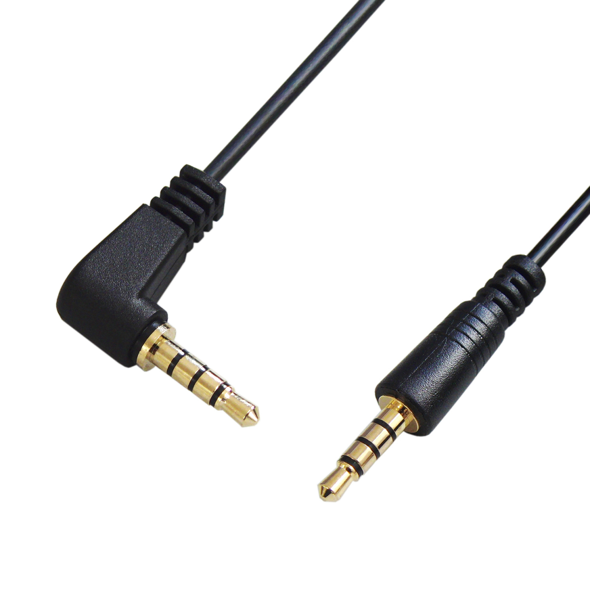 F-FACTORY 3.5mm 4極(オス-オス) ステレオミニケーブル 0.6m オーディオケーブル AUXケーブル L型-ストレート型 FNT-M425L-06 爆買拍卖