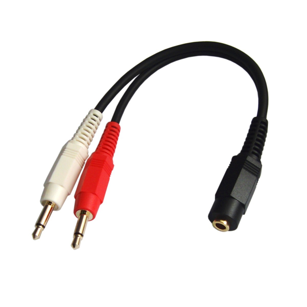 オーディオ変換ケーブル φ3.5mm ステレオミニジャック(メス) - φ3.5mm モノラルミニプラグ(オス)×2 10cm VM-MSB-10cm 爆買拍卖