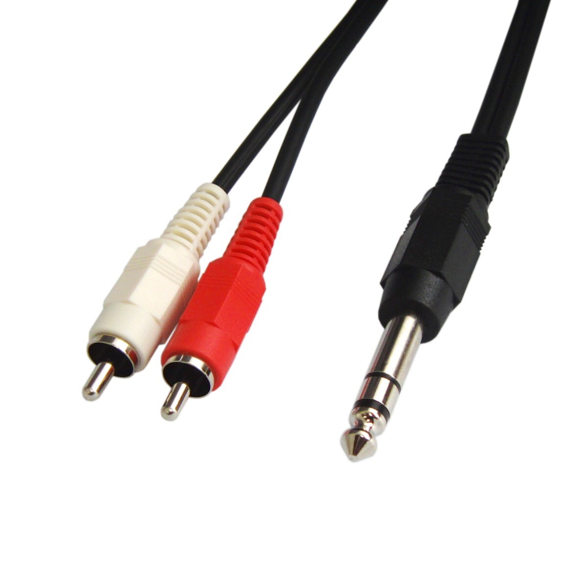 オーディオ変換ケーブル RCA / ピンプラグ×2(赤.白) - 6.3mm ステレオ標準プラグ 3m VM-RRS-3m 爆買拍卖