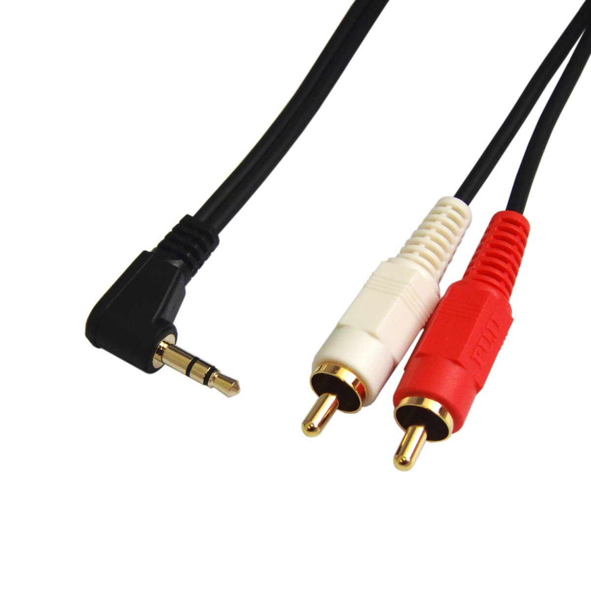 フジパーツ オーディオケーブル L型 3.5mm ステレオミニプラグ- ピンプラグ×2 (赤・白) 2m FVC-323L-2m(971)拍卖