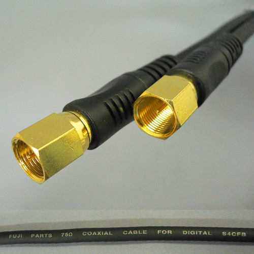 4K8K放送対応 アンテナケーブル F型接栓-F型接栓 1.5m ブラック FBT-115 爆買拍卖