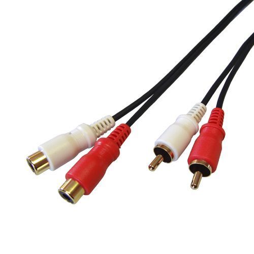 オーディオ延長ケーブル RCA/ピンプラグ×2(オス)-RCA/ピンジャック×2(メス) 1.0m VM-4028 爆買拍卖
