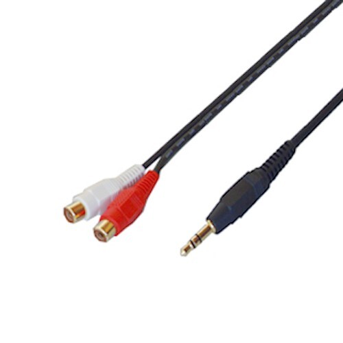 フジパーツ オーディオケーブル ピンプラグ×2(RCA)-3.5mmステレオミニプラグ 1.5m FVC343A 爆買拍卖
