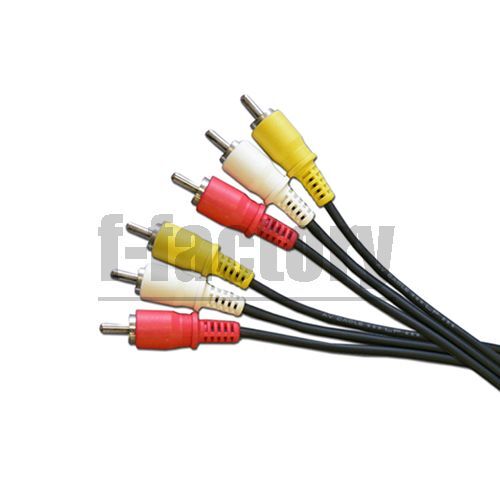 RCAピンケーブル 3ピン-3ピンビデオケーブル 10m ブラック(380) 3pin-10m拍卖