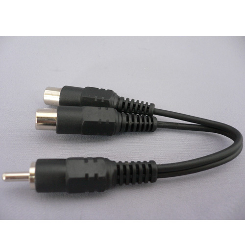 富士パーツ商会 RCA 2分配ケーブル ピン2分配コード RCAプラグ×1(オス)-ピンジャック×2(メス) 0.1m AD-512拍卖