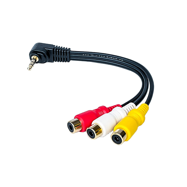 変換ケーブル 4極ミニプラグ 3.5mm - RCAピンジャック×3(赤白黄) 0.1m AD-511拍卖