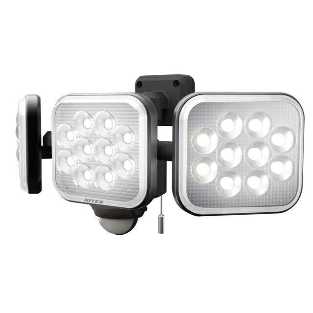ライテックス(RITEX)14W×3灯(ハロゲン800W相当)フリーアーム式LEDセンサーライト(LED-AC3042) LEDAC3042 爆買拍卖