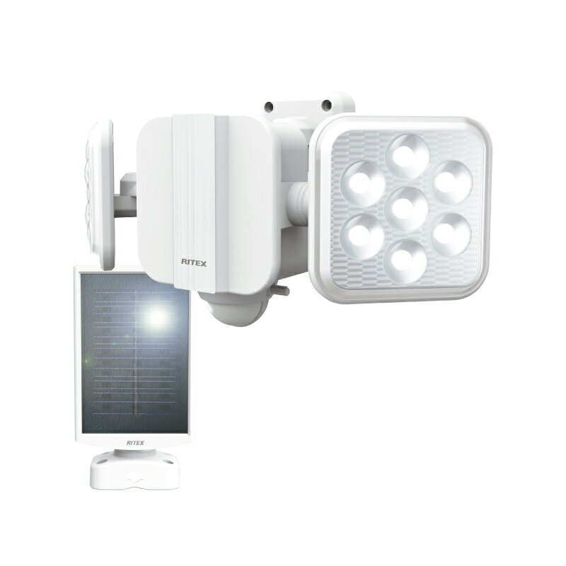 ライテックス(RITEX) 5W×2灯 フリーアーム式LEDソーラーセンサーライト S-220L/S220L 爆買拍卖