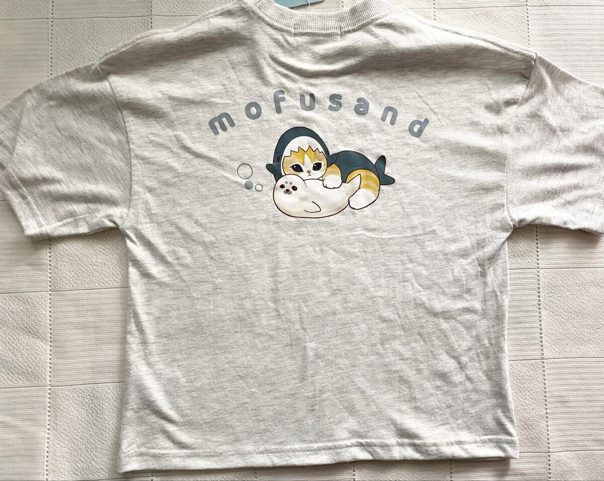 新品130 mofusand 半袖Tシャツ モフサンド サメニャン さめにゃん ねこ ネコ 猫 あざらし アザラシ キャラクター 即決拍卖
