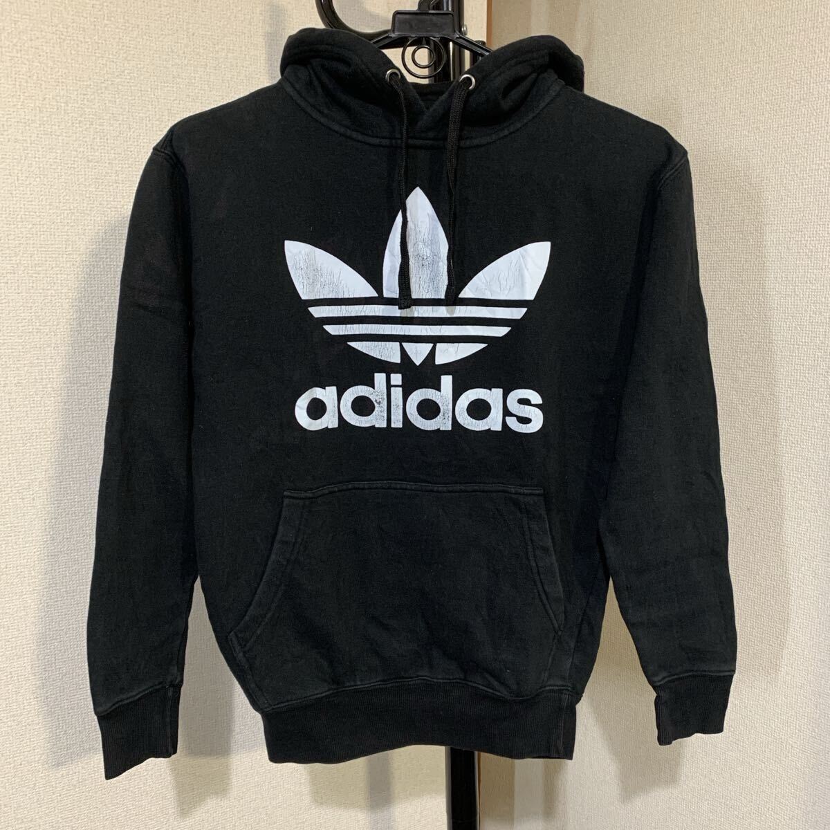 adidas アディダス ビッグロゴ パーカー プルオーバー / Sサイズ / ※訳あり拍卖