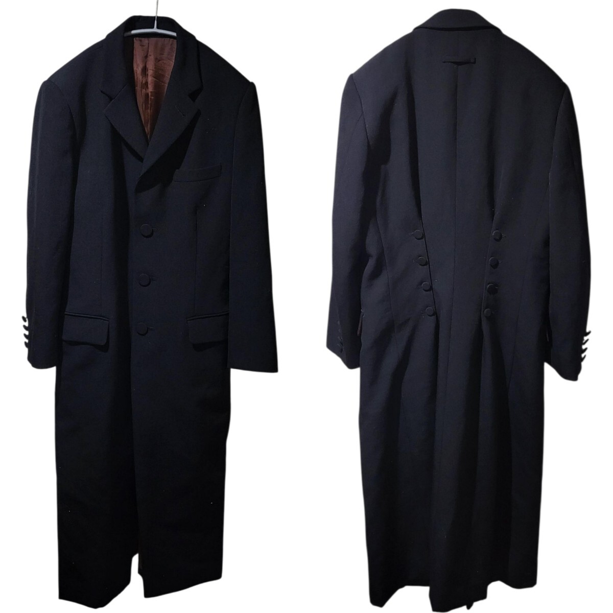 90s jean paul gaultier チェスターコート 48 ブラック コート 黒 ロング モーニング ジャケットジャンポール・ゴルチエ拍卖