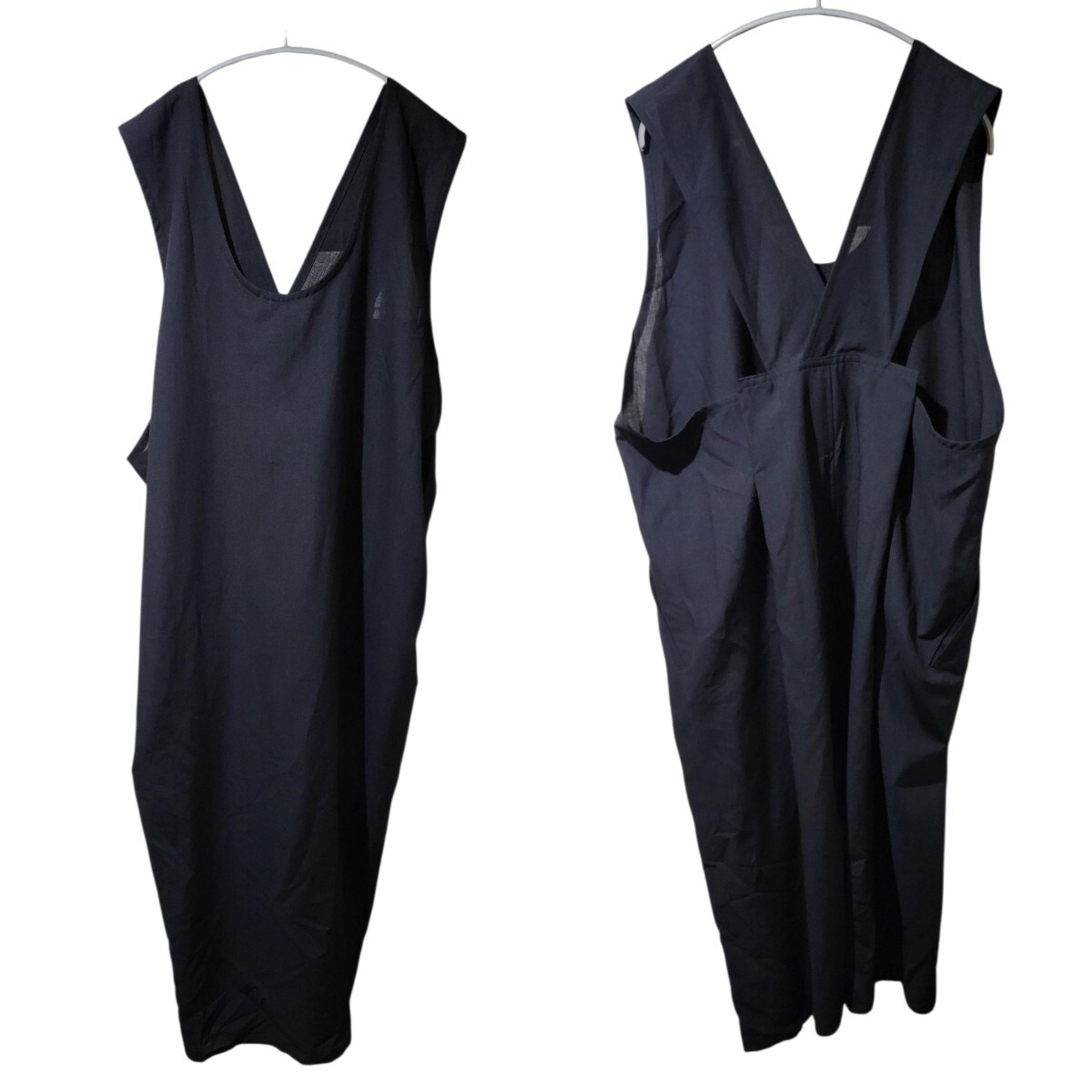 Y's Wool-blend dungarees BLK サロペット ワイズ ヨウジヤマモト オーバーオール ワンピース拍卖